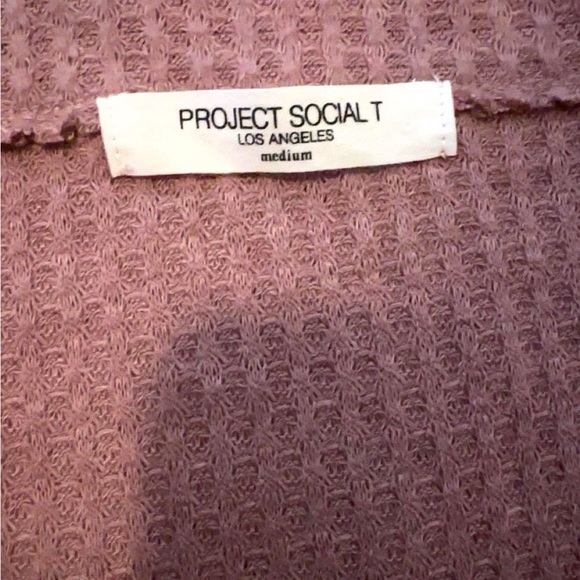 Project Social T Pink Off the Shoulder Sweater - Picture 4 of 4